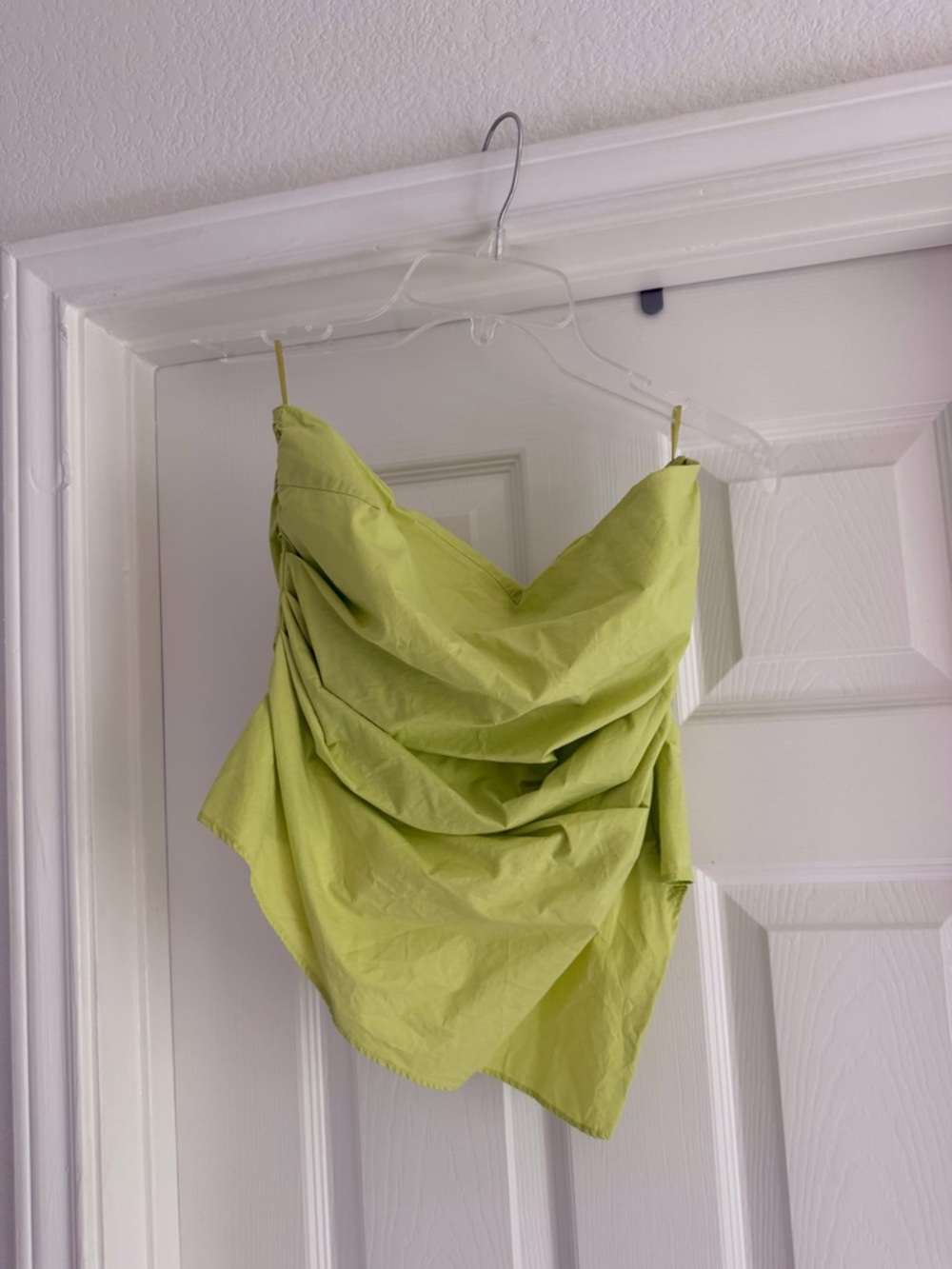 Zara Lime Green Strapless Top